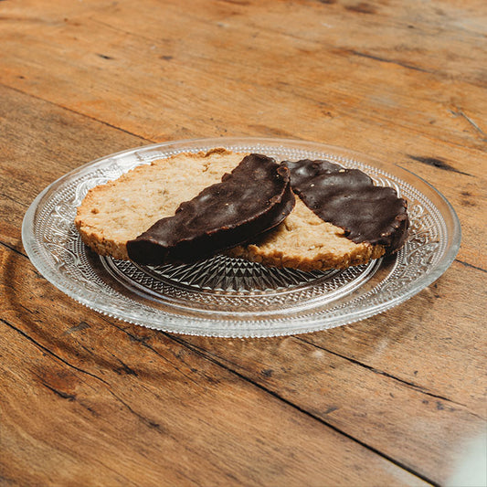 Galletón de avena, naranja y chocolate