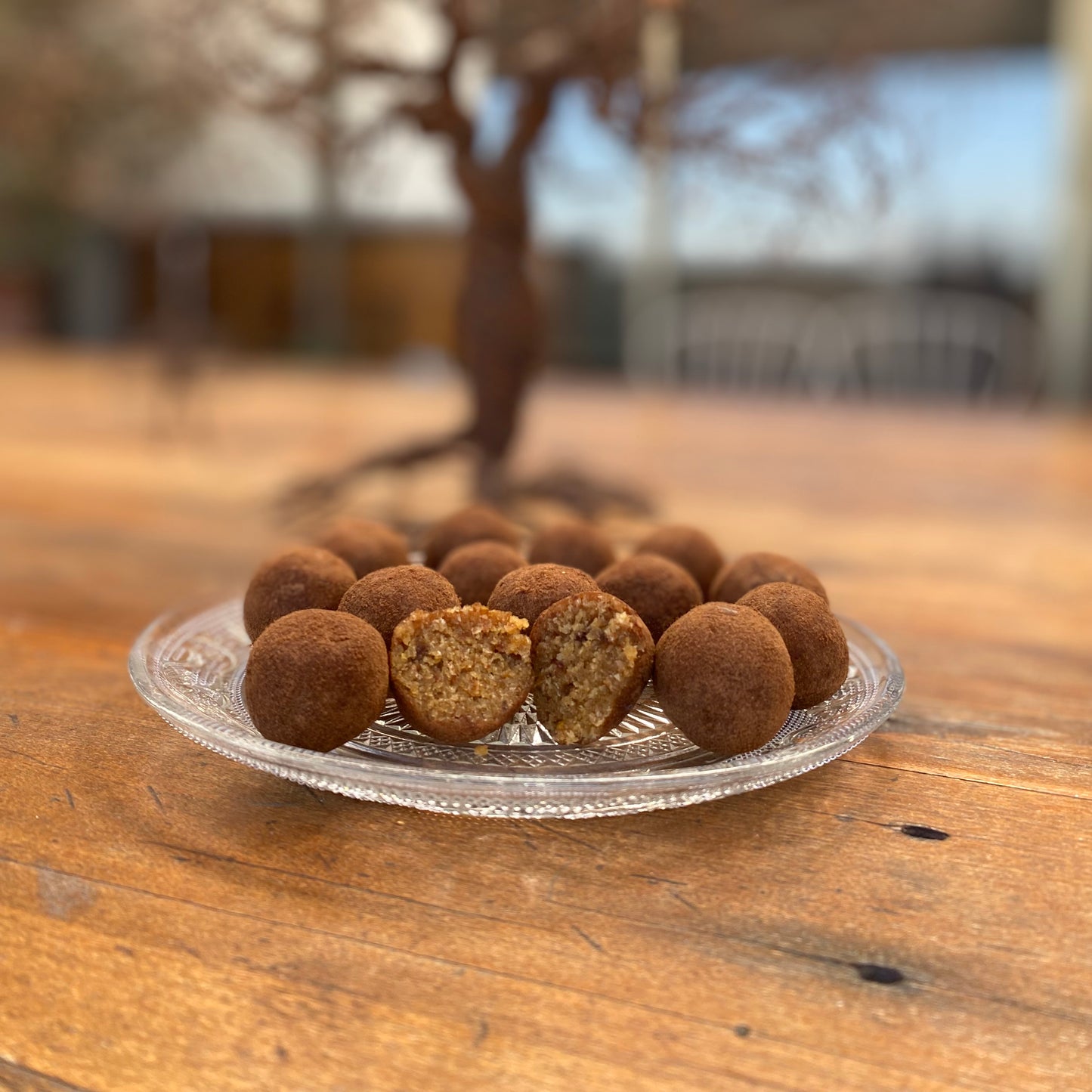 Trufas de dátiles y plátano