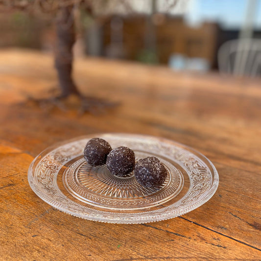 Trufas de coco y chocolate